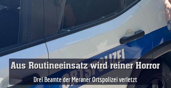 Drei Beamte der Meraner Ortspolizei verletzt