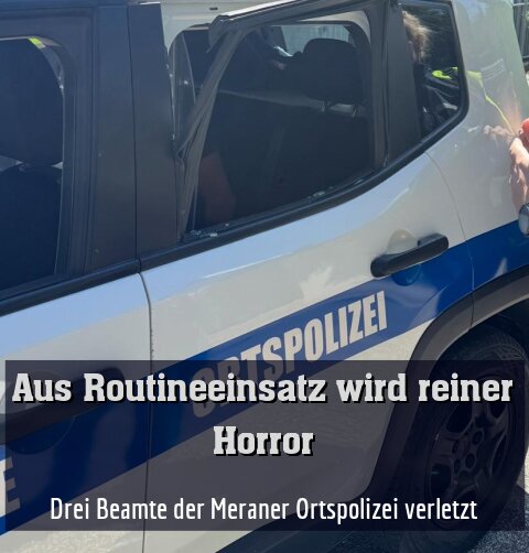 Drei Beamte der Meraner Ortspolizei verletzt
