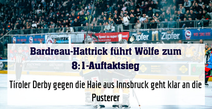 Tiroler Derby gegen die Haie aus Innsbruck geht klar an die Pusterer