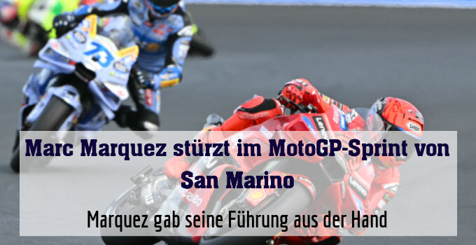Marquez gab seine Führung aus der Hand