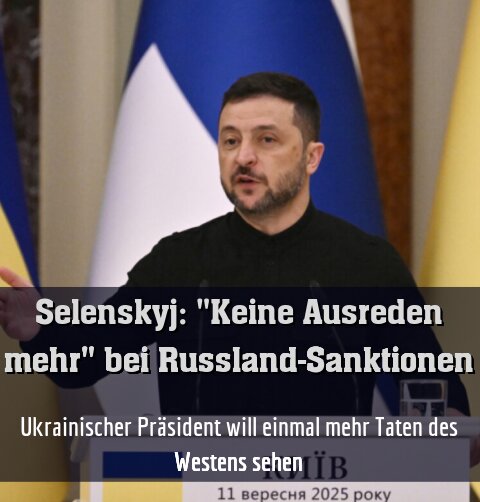 Ukrainischer Präsident will einmal mehr Taten des Westens sehen