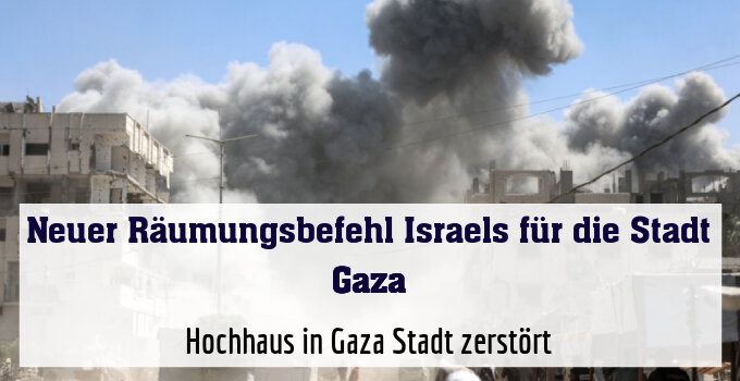 Hochhaus in Gaza Stadt zerstört