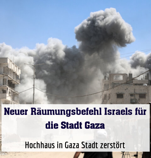 Hochhaus in Gaza Stadt zerstört