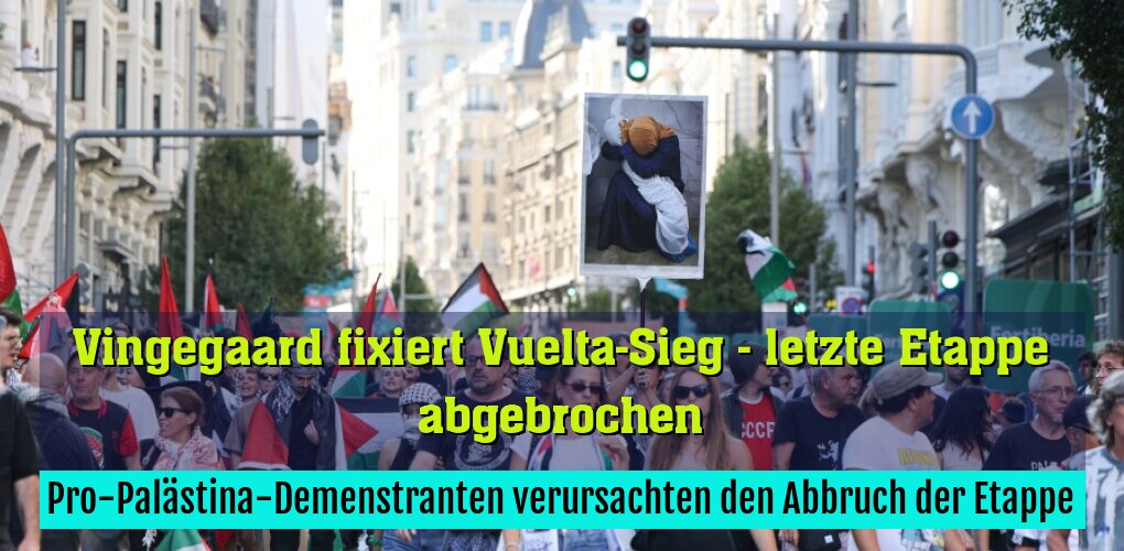 Pro-Palästina-Demenstranten verursachten den Abbruch der Etappe