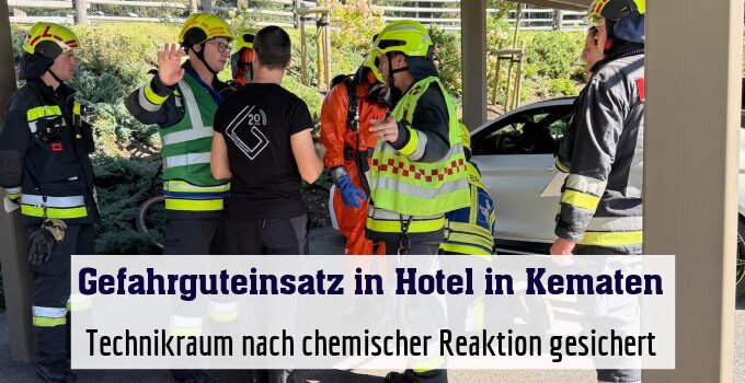 Technikraum nach chemischer Reaktion gesichert
