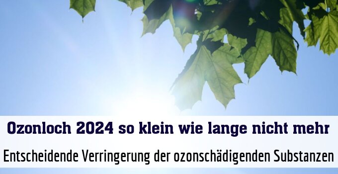 ++ ARCHIVBILD ++ Entscheidende Verringerung der ozonschädigenden Substanzen