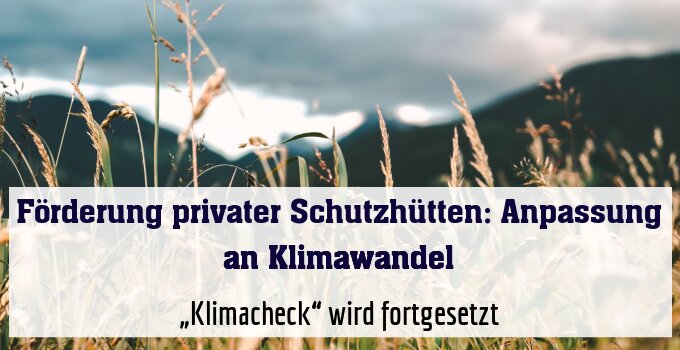 „Klimacheck“ wird fortgesetzt