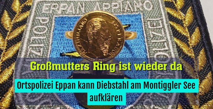 Ortspolizei Eppan kann Diebstahl am Montiggler See aufklären