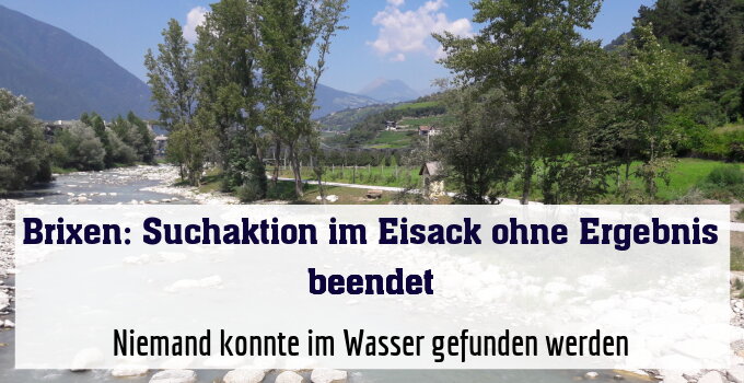 Niemand konnte im Wasser gefunden werden