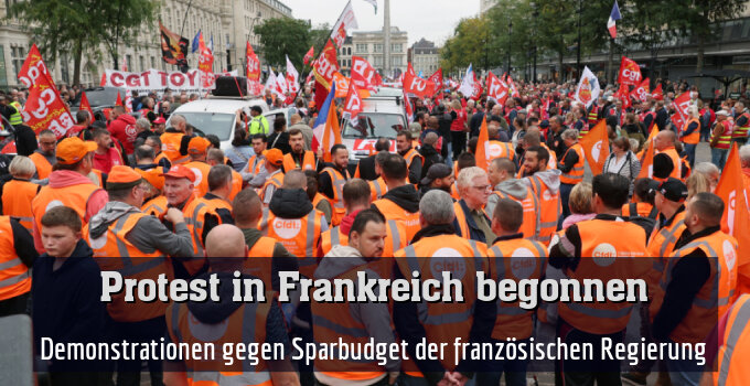 Demonstrationen gegen Sparbudget der französischen Regierung