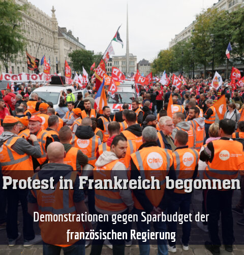 Demonstrationen gegen Sparbudget der französischen Regierung