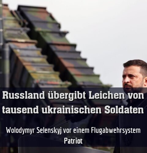 ++ ARCHIVBILD ++ Wolodymyr Selenskyj vor einem Flugabwehrsystem Patriot