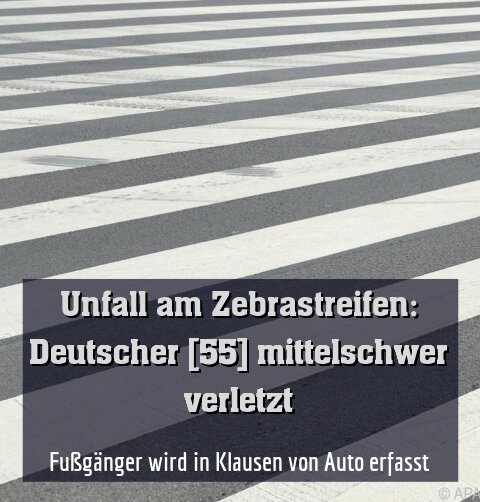 Fußgänger wird in Klausen von Auto erfasst
