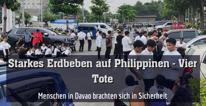 Menschen in Davao brachten sich in Sicherheit
