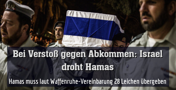 Zehn getötete Hamas-Geiseln wurden übergeben