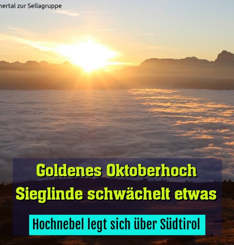 Hochnebel legt sich über Südtirol
