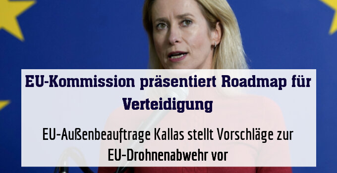 EU-Außenbeauftrage Kallas stellt Vorschläge zur EU-Drohnenabwehr vor