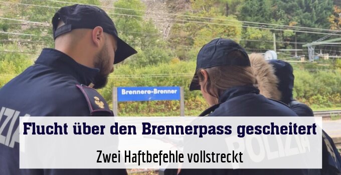 Zwei Haftbefehle vollstreckt