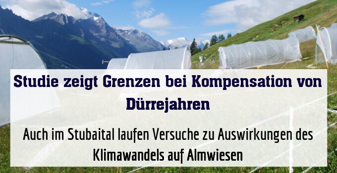Auch im Stubaital laufen Versuche zu Auswirkungen des Klimawandels auf Almwiesen