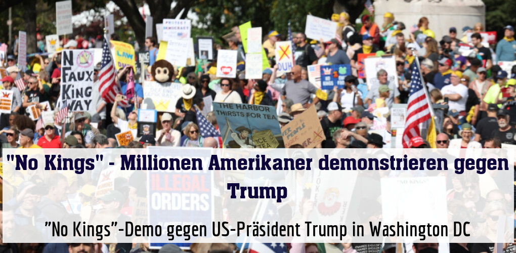 "No Kings"-Demo gegen US-Präsident Trump in Washington DC