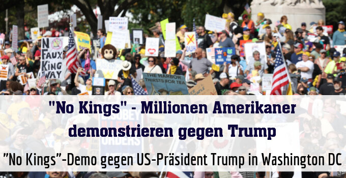 "No Kings"-Demo gegen US-Präsident Trump in Washington DC