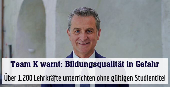 Über 1.200 Lehrkräfte unterrichten ohne gültigen Studientitel
