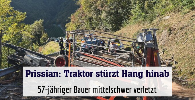 57-jähriger Bauer mittelschwer verletzt