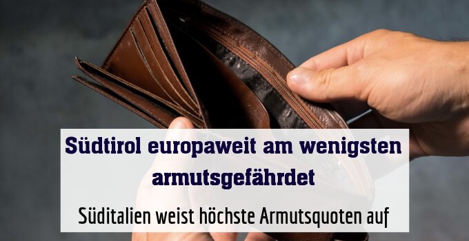 Süditalien weist höchste Armutsquoten auf