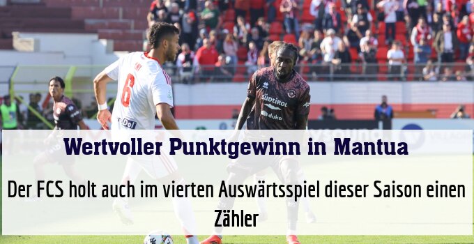 Der FCS holt auch im vierten Auswärtsspiel dieser Saison einen Zähler