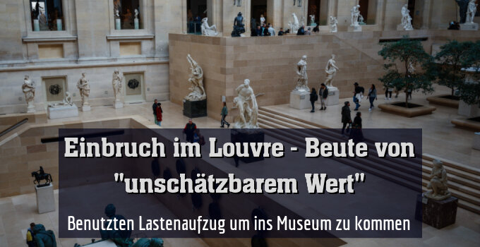 Diebe benutzten diesen Lasten-Aufzug bei Einbruch in Louvre