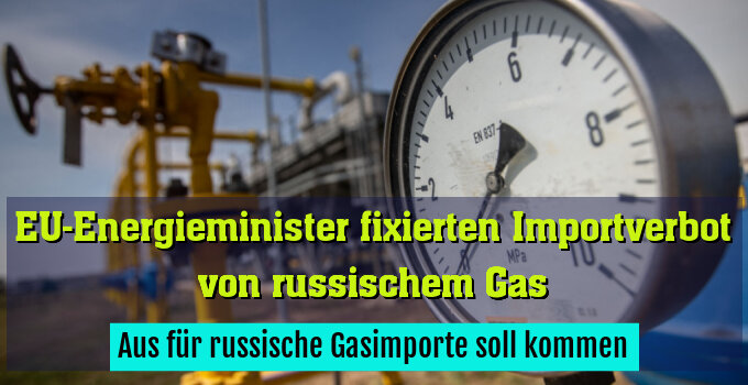 Endgültiges Aus für russisches Gas als Energiequelle für EU-Länder