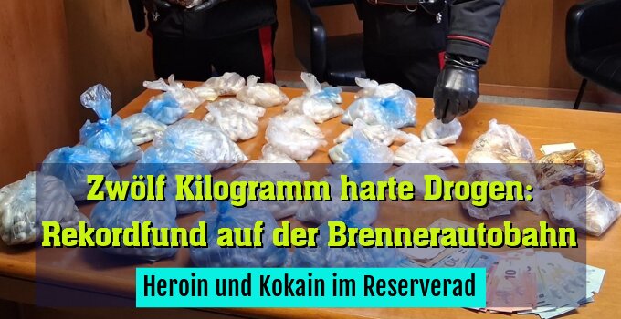 Heroin und Kokain im Reserverad
