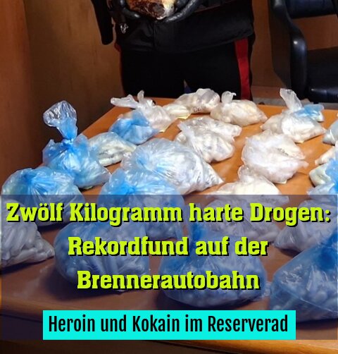 Heroin und Kokain im Reserverad