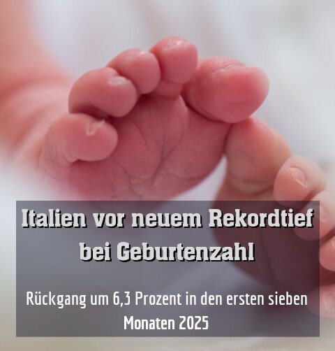 Rückgang um 6,3 Prozent in den ersten sieben Monaten 2025