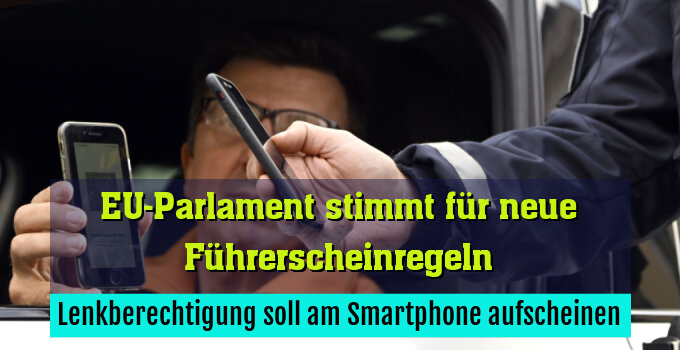 Lenkberechtigung soll am Smartphone aufscheinen