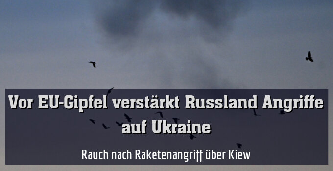 Rauch nach Raketenangriff über Kiew