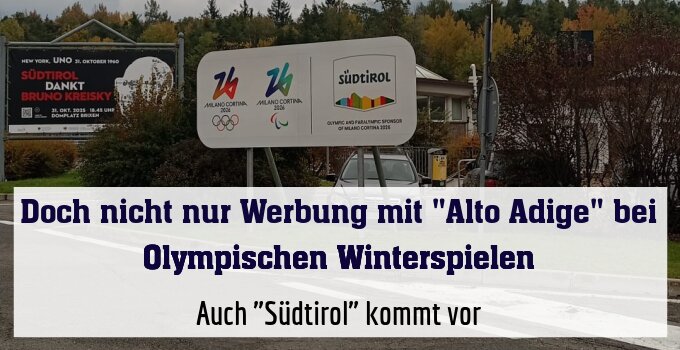 Auch "Südtirol" kommt vor