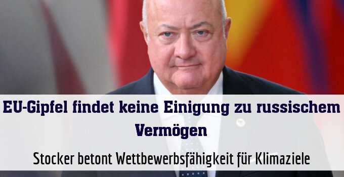 Stocker betont Wettbewerbsfähigkeit für Klimaziele