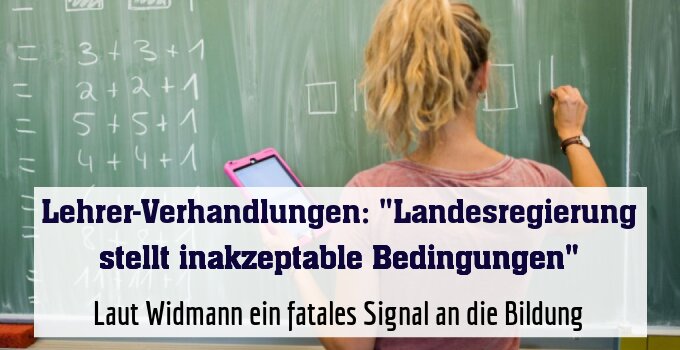 Laut Widmann ein fatales Signal an die Bildung