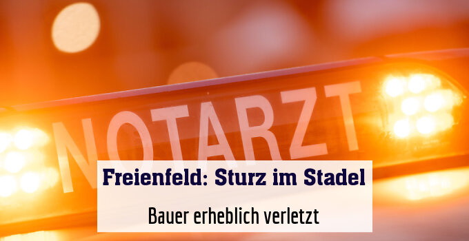 Bauer erheblich verletzt