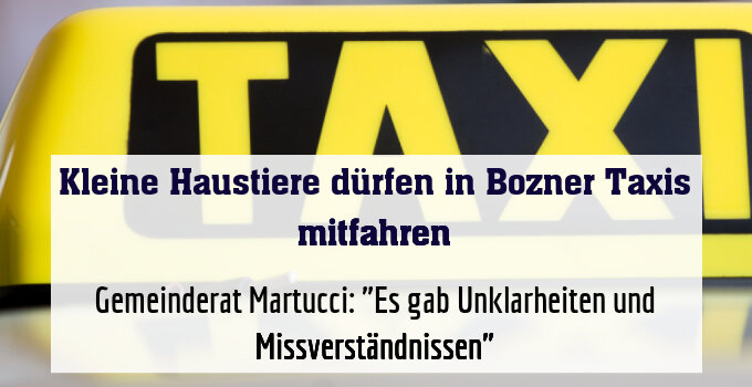 Gemeinderat Martucci: "Es gab Unklarheiten und Missverständnissen"