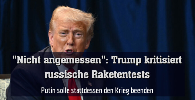 Putin solle stattdessen den Krieg beenden