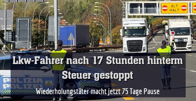 Wiederholungstäter macht jetzt 75 Tage Pause