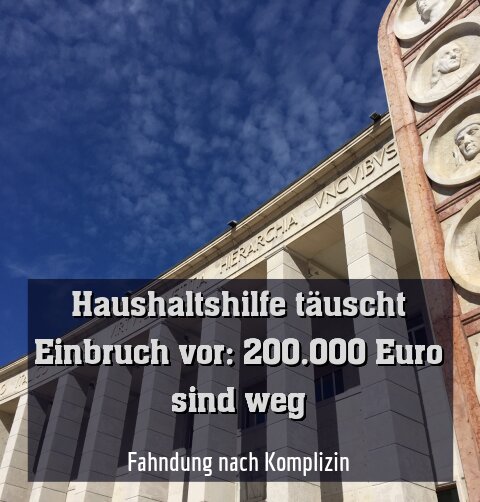 Fahndung nach Komplizin