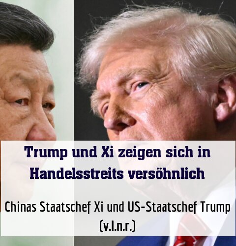 Chinas Staatschef Xi und US-Staatschef Trump (v.l.n.r.)