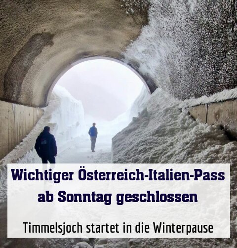 Timmelsjoch startet in die Winterpause