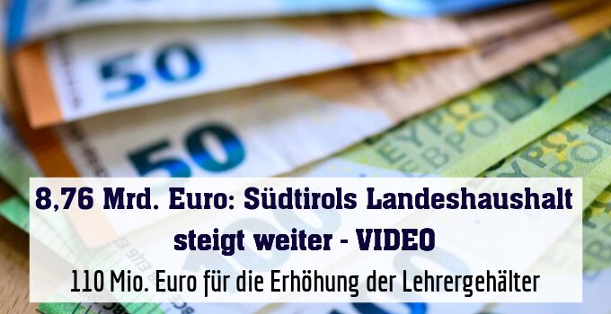 110 Mio. Euro für die Erhöhung der Lehrergehälter