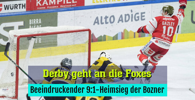 Beeindruckender 9:1-Heimsieg der Bozner