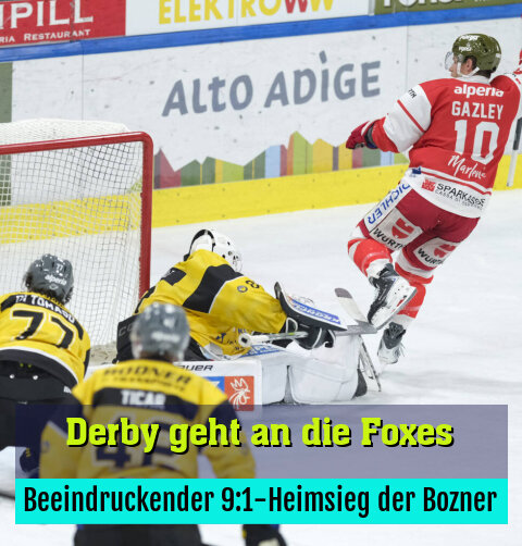 Beeindruckender 9:1-Heimsieg der Bozner