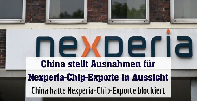 China hatte Nexperia-Chip-Exporte blockiert